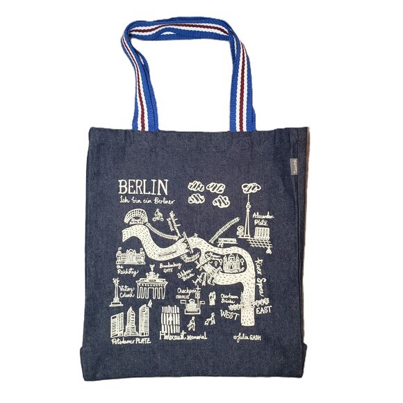 Berlin Germany Julia Gash Tote Bag Fabric Book Talented British Blue Souvenir - Picture 1 of 7